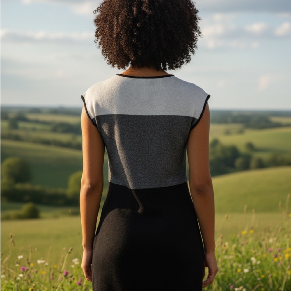 Dynamite Black and Gray Asymmetrical Dress - Picture 2 of 5